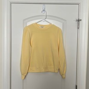 Yellow fitted sweatshirt project social T small SO SOFT